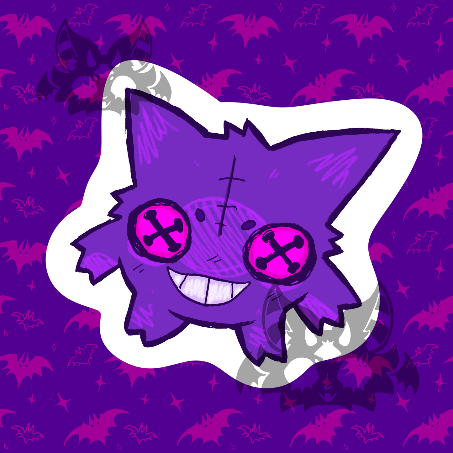 Ghost Monster Doll Sticker