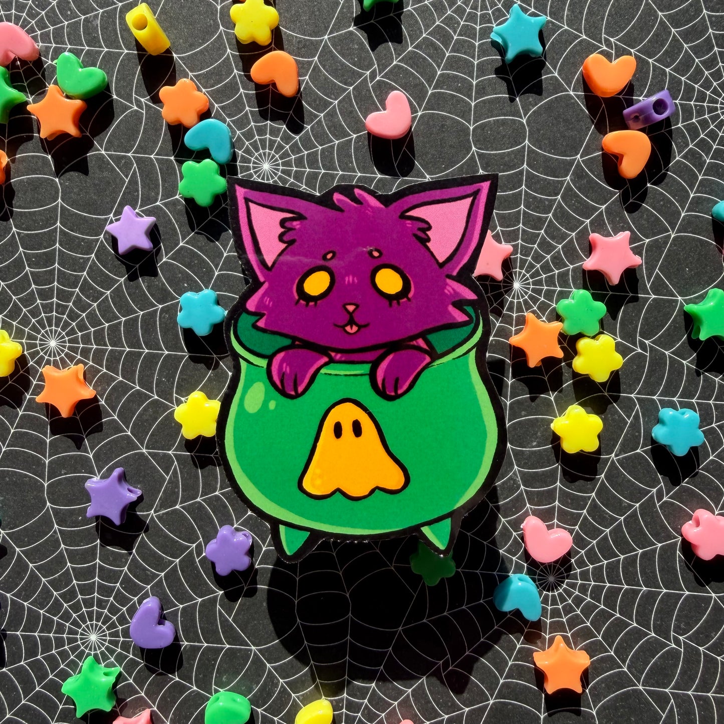Cauldron Cat Sticker