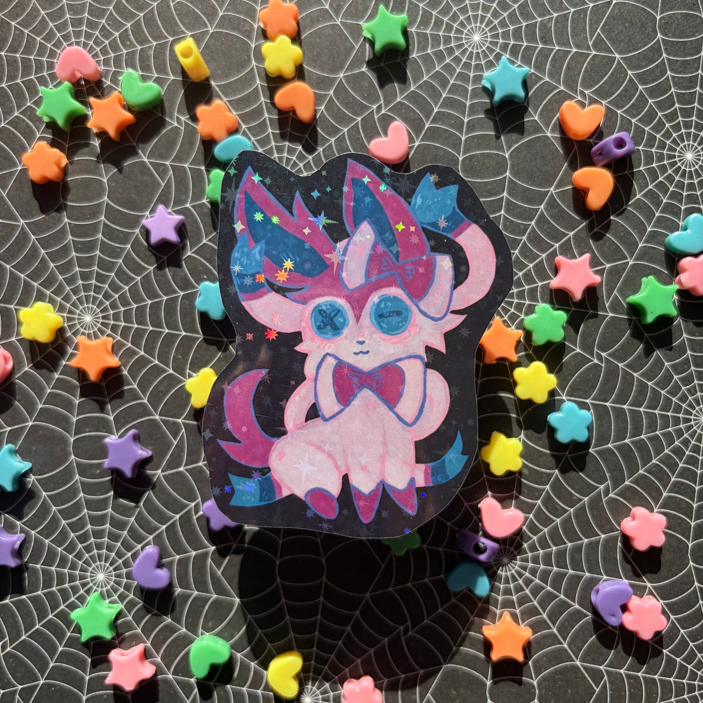 Pink Fairy Dog Doll Sticker