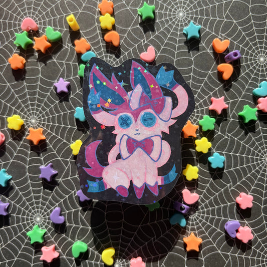Pink Fairy Dog Doll Sticker