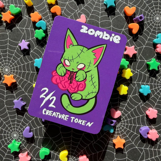 Kawaii Cat Zombie Token
