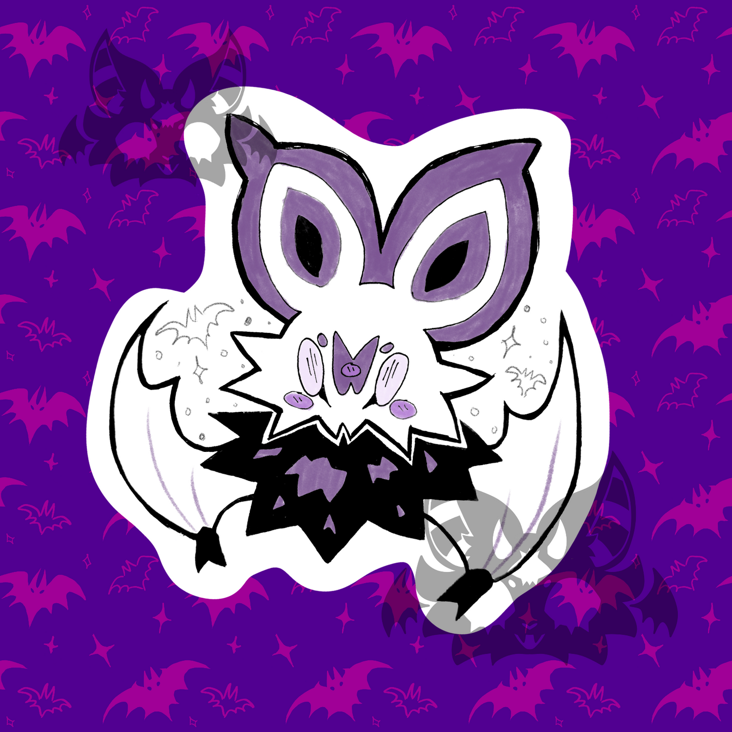 Gothic Noise Bat Sticker