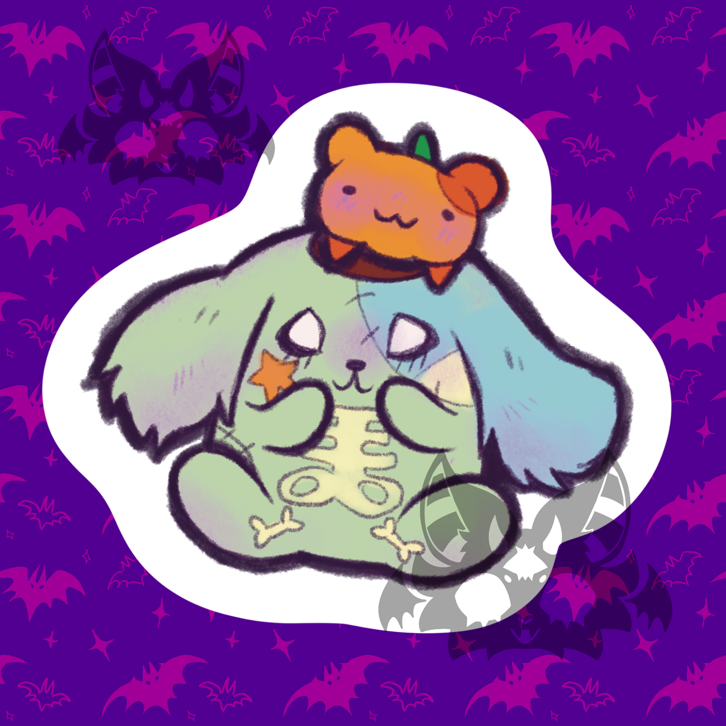 Zombie Pudding Dog Sticker